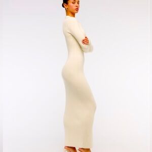 Gorgeous sweater dress cream stretchy cozy fabric